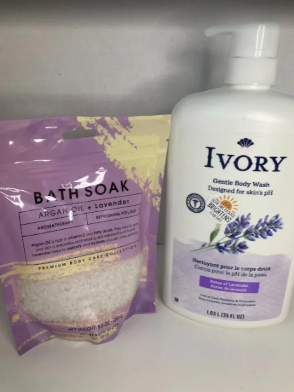 Ivory Lavender Body Wash & Lavender Bath Salts